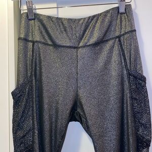 Size Medium Shimmery Glittery Workout Leggings Yado